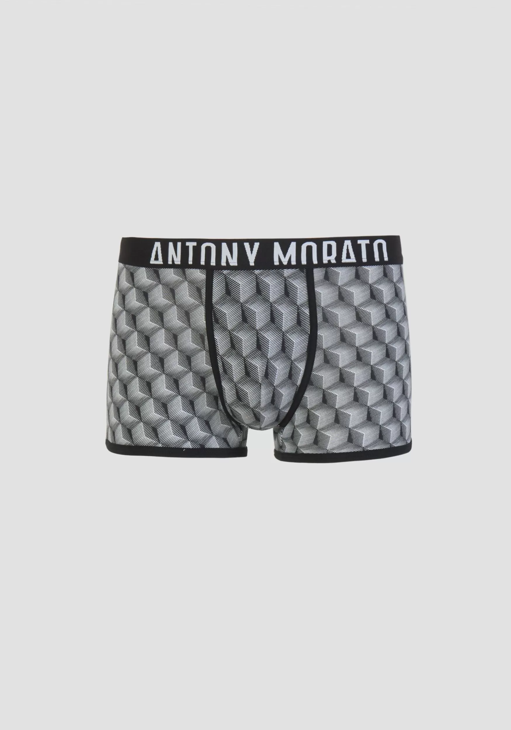 Outlet Antony Morato Boxershorts Aus Baumwolle Mit Geometrischem Print Schwarz