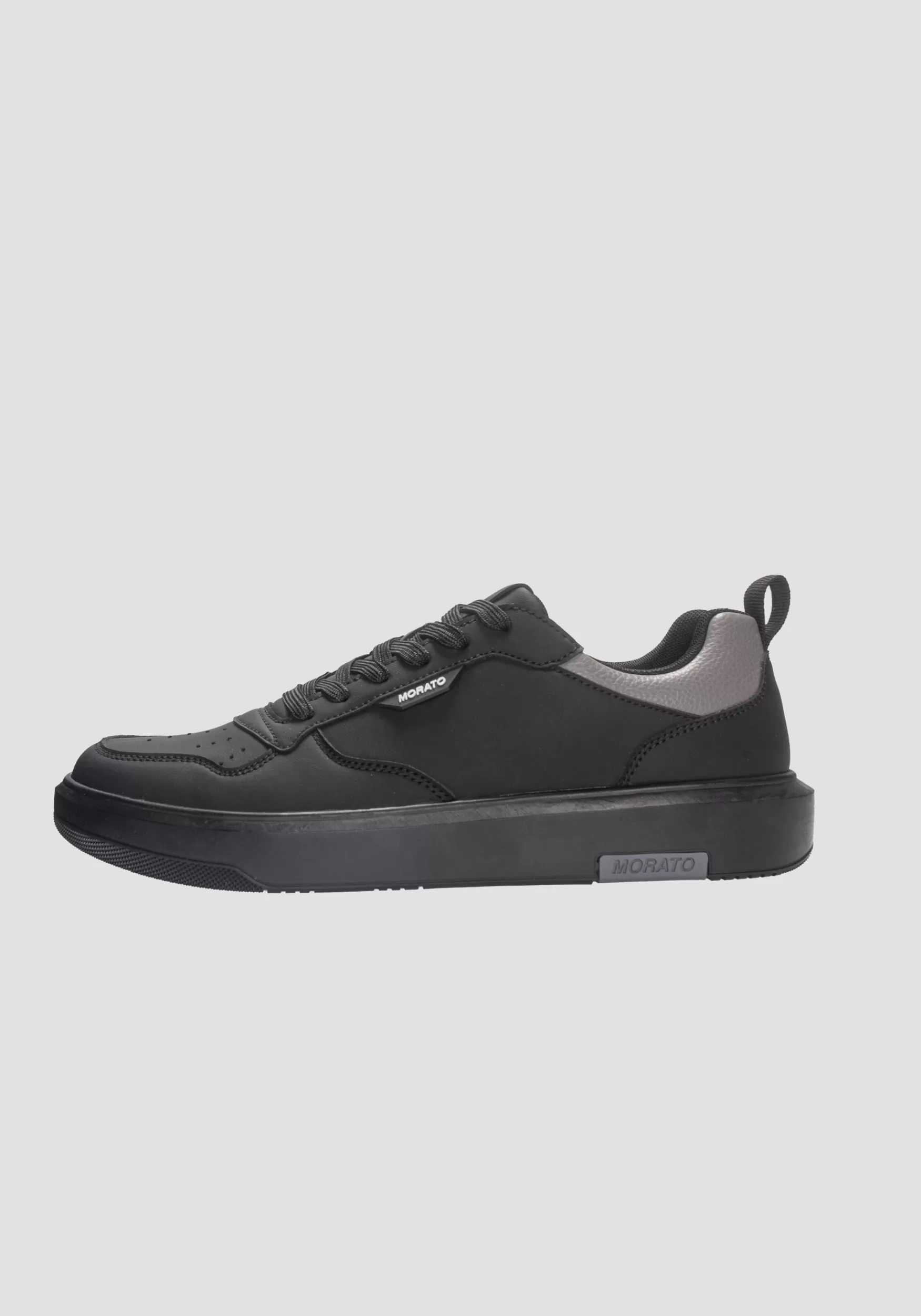 Sale Antony Morato Flache Sneaker Mayon Aus Kunstleder Schwarz