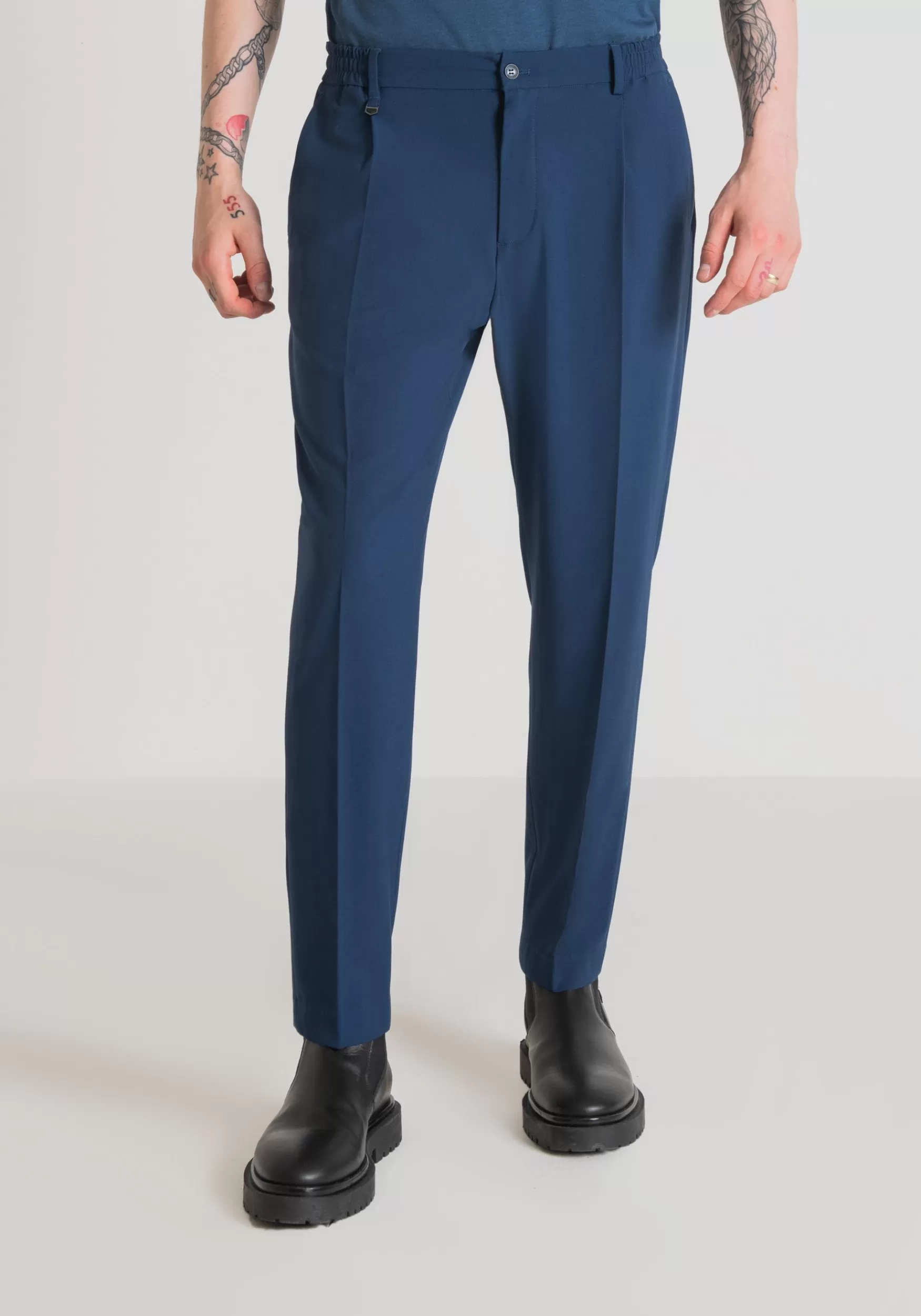 Outlet Antony Morato Hose Regular Fit Cora Aus Viskose-Stretch-Mischgewebe Luftfahrt Blau