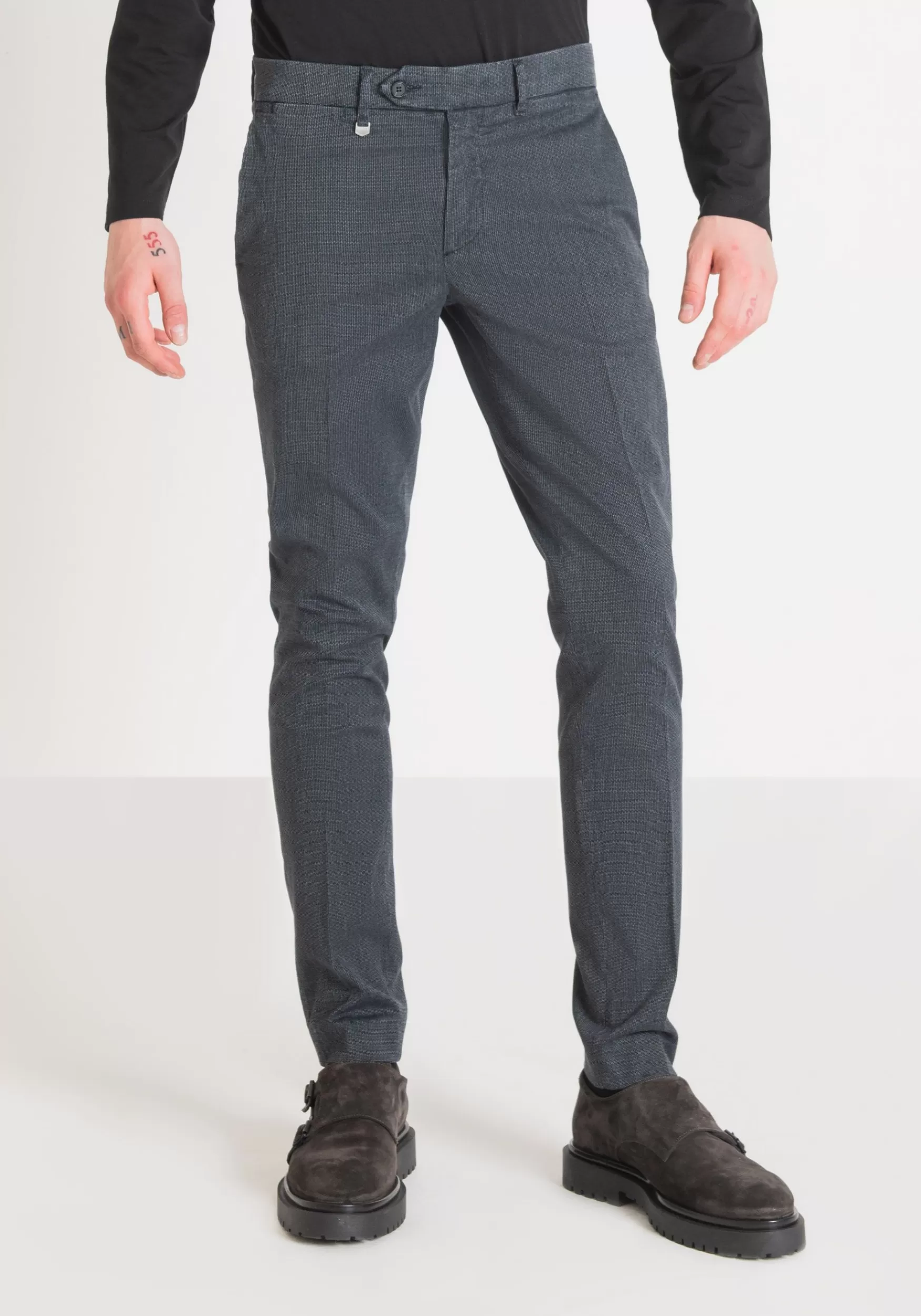 Discount Antony Morato Hose Skinny Fit Bryan Aus Stretch-Baumwolle Mit Enger Webung Blue Ink