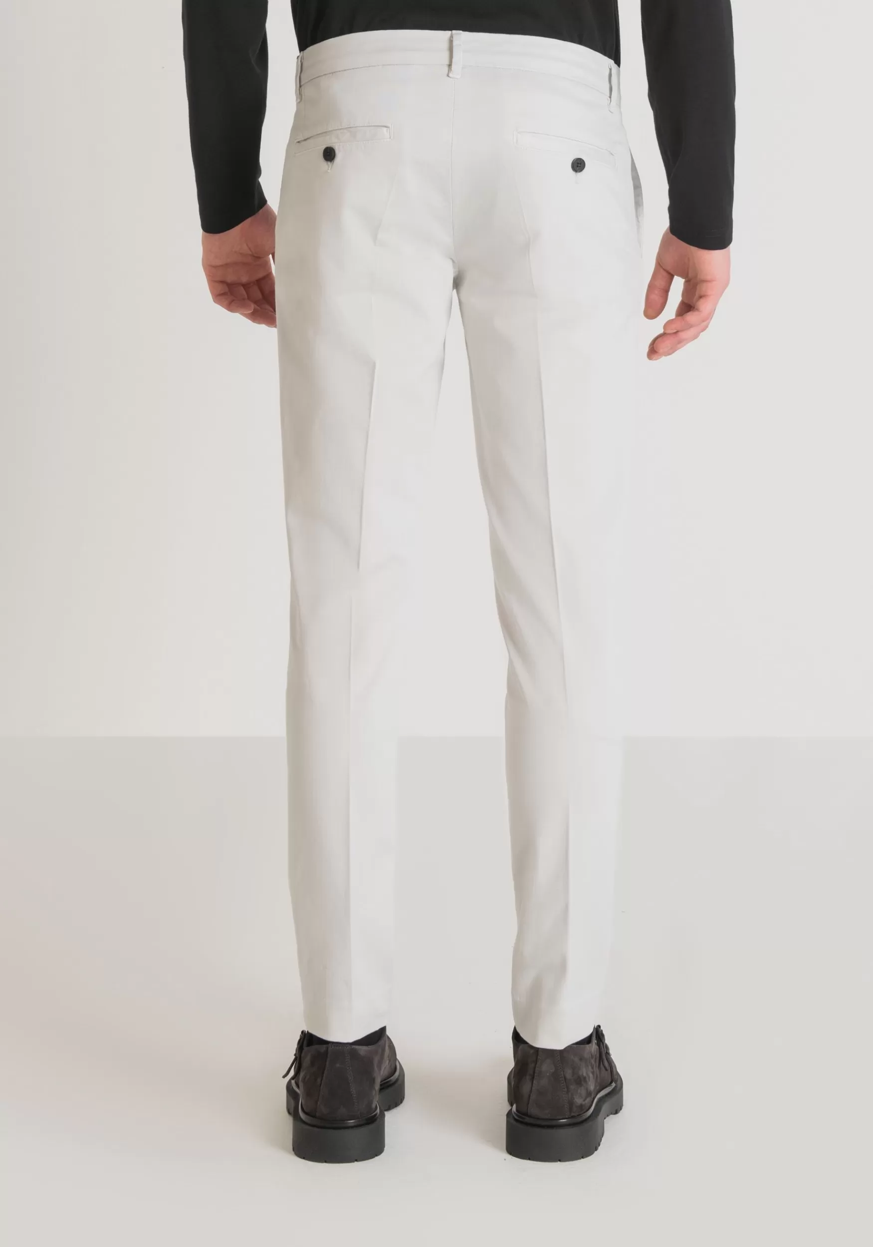 Discount Antony Morato Hose Skinny Fit Bryan Aus Weicher, Mikrostrukturierter Stretch-Baumwolle Eis