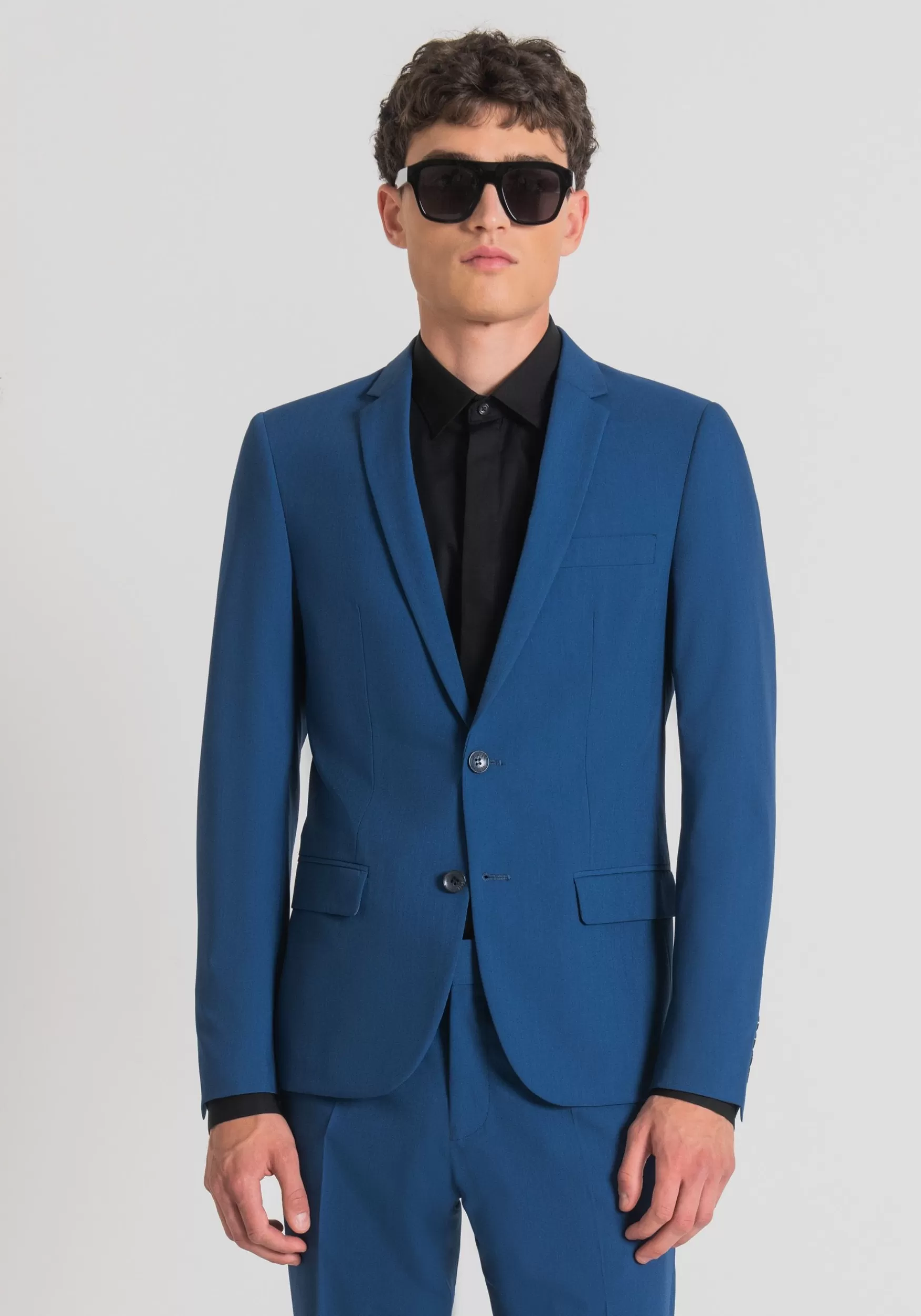 New Antony Morato Jacke Slim Fit Bonnie Aus Elastischem Gewebe Blau