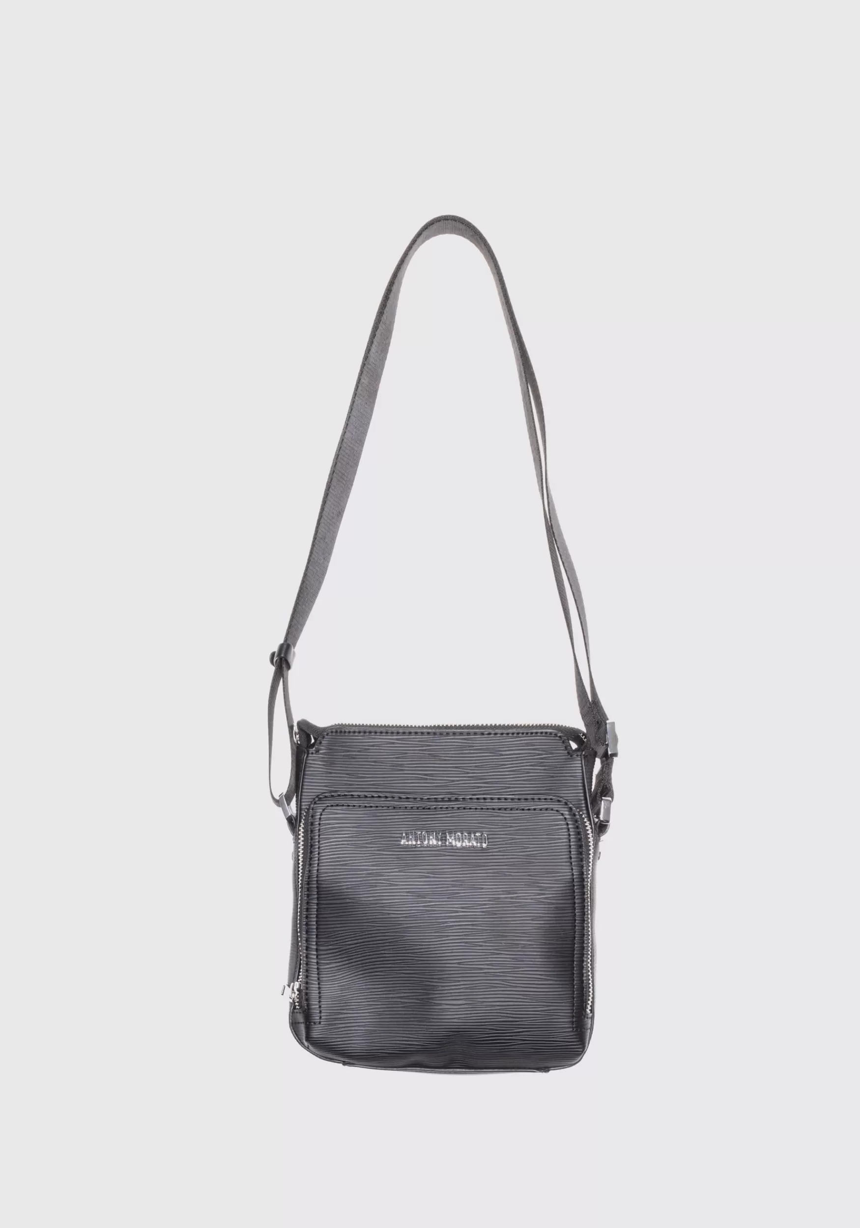 Cheap Antony Morato Messenger-Tasche Aus Kunstleder Mit Dem Effekt Von Krispel-Bearbeitung Schwarz