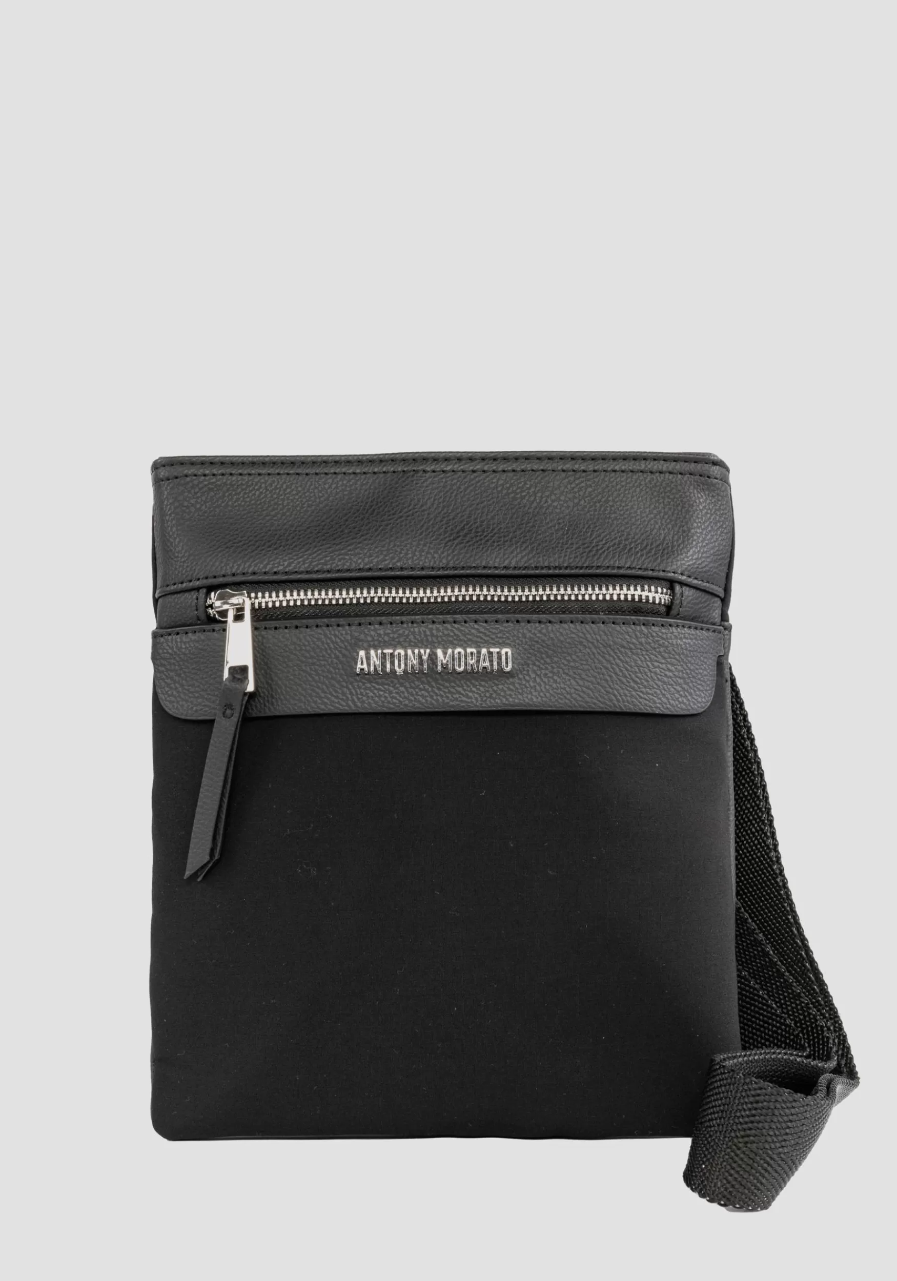 Fashion Antony Morato Messengertasche Aus Popeline Und Kunstleder Schwarz