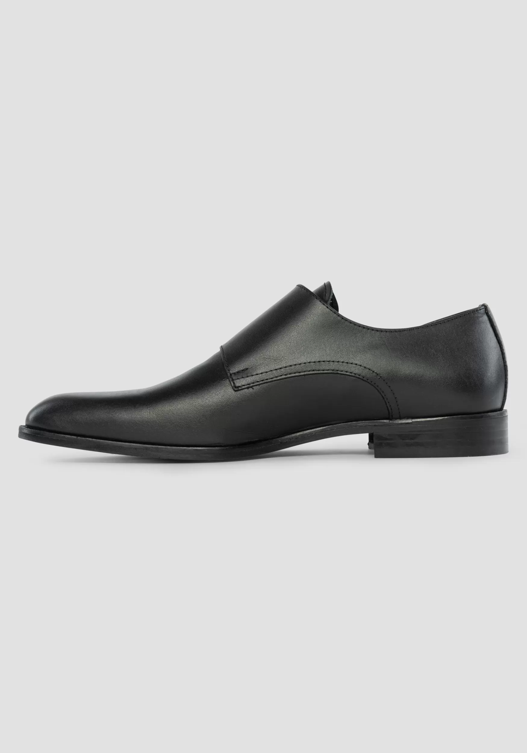 Sale Antony Morato Monkstrap Jason Aus Leder Mit Doppelschnalle Schwarz