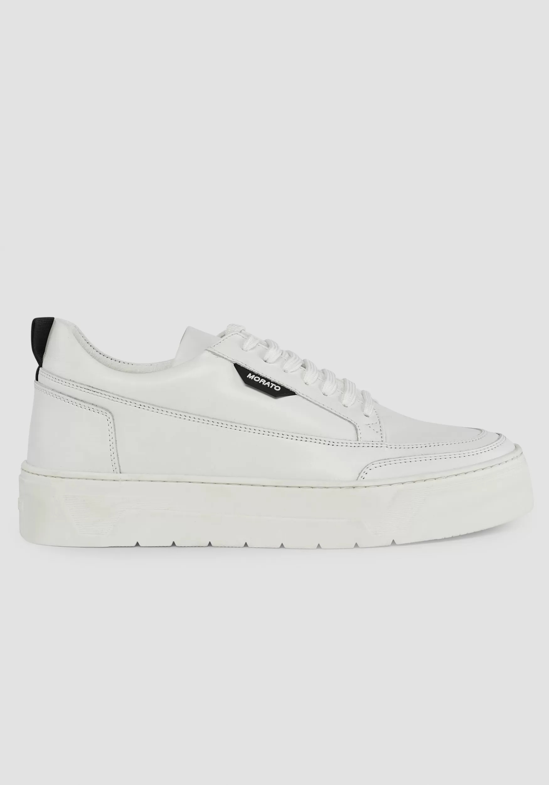 Cheap Antony Morato Niedrige Sneakers Flint Aus Leder Weis