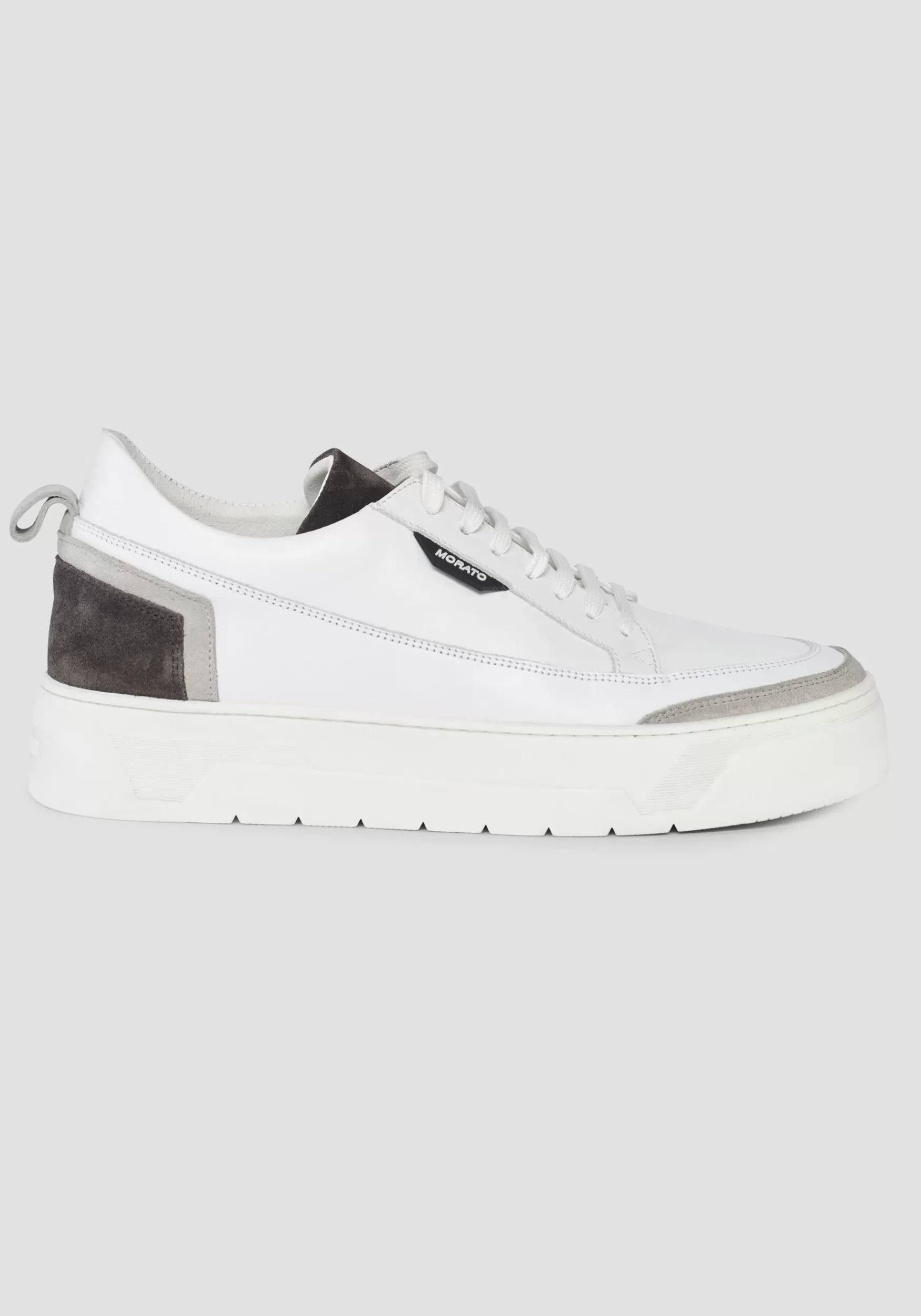 Clearance Antony Morato Niedrige Sneakers Flint Aus Leder Mit Details Aus Wildleder Schwarz