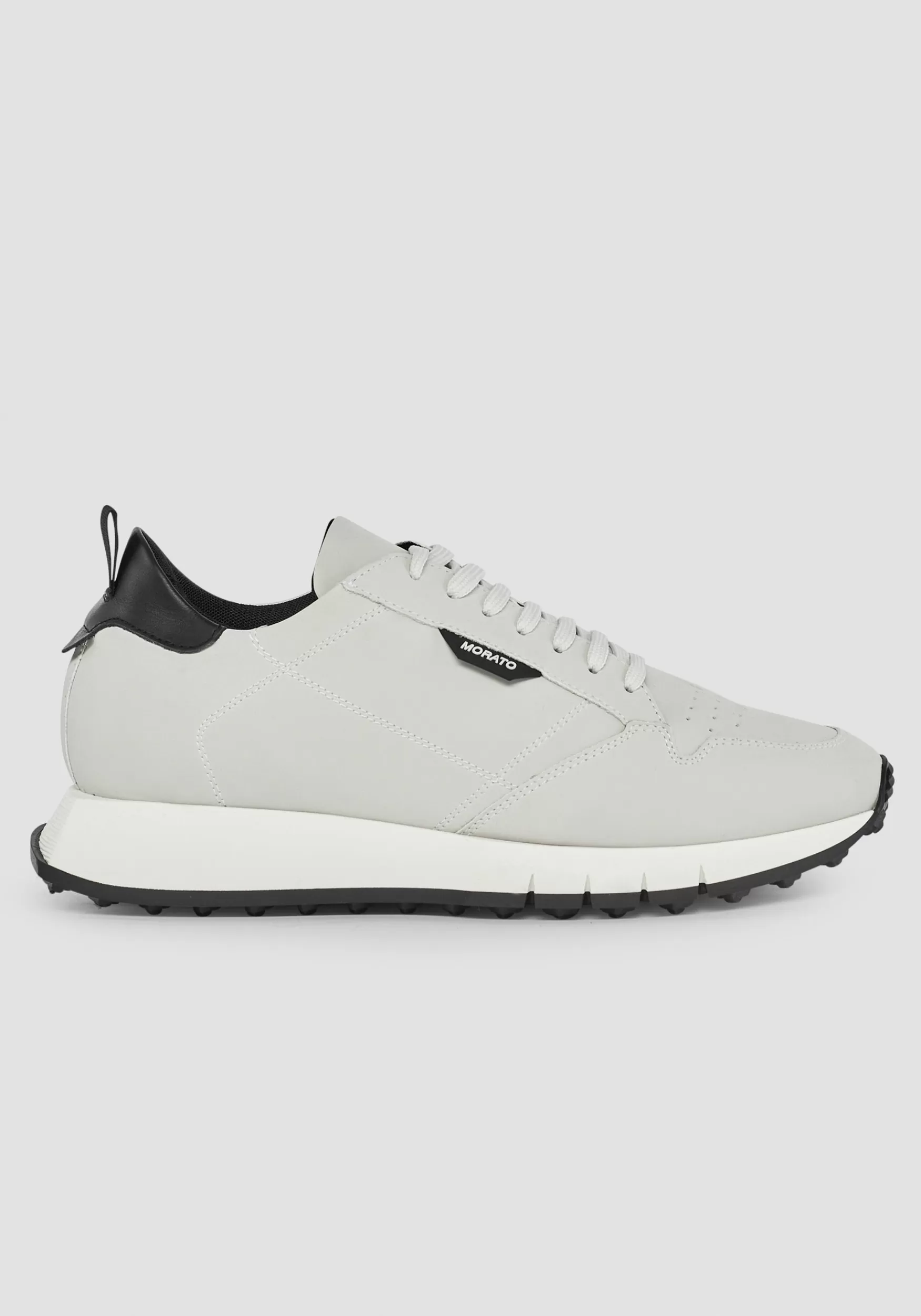 Fashion Antony Morato Niedrige Sneakers Run Wheaton Aus Recyceltem Nubuk Weis