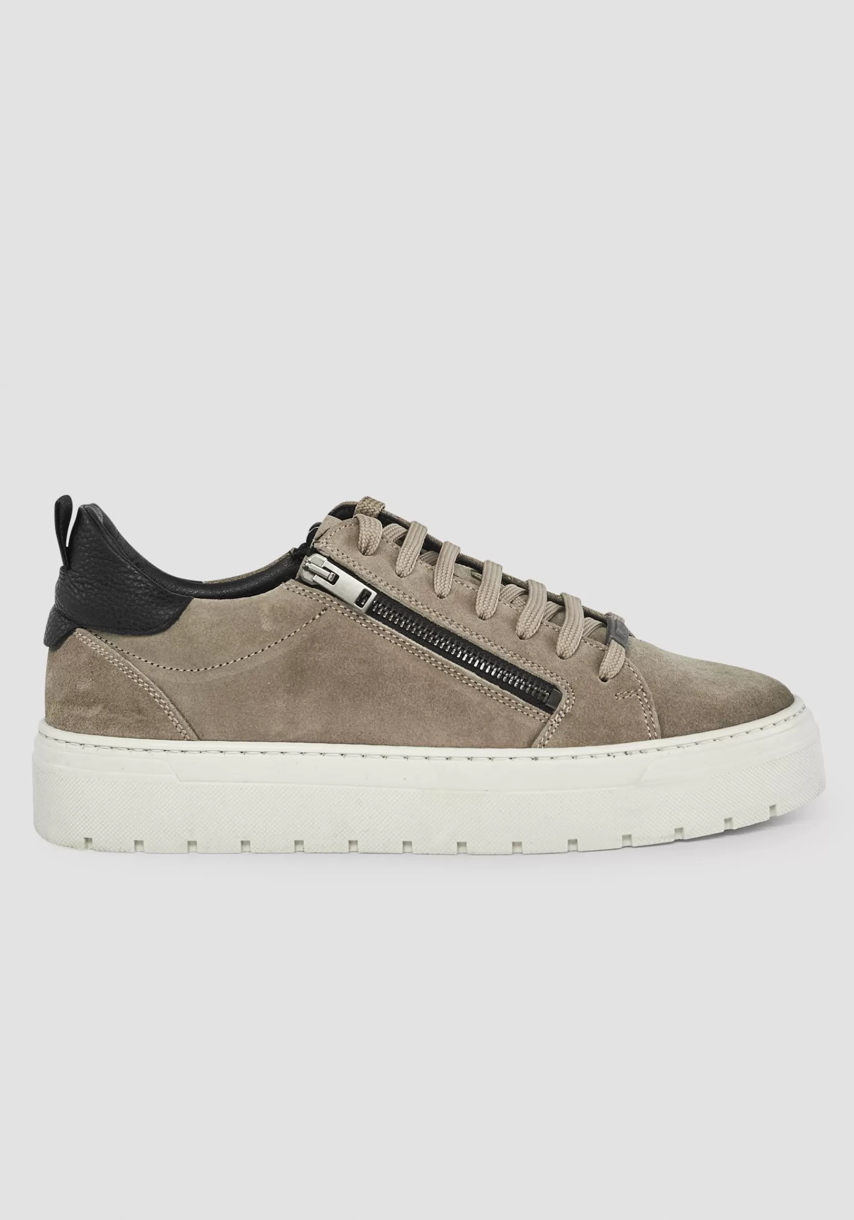 Best Antony Morato Niedrige Sneakers Zipper Aus Wildleder Camelfarben