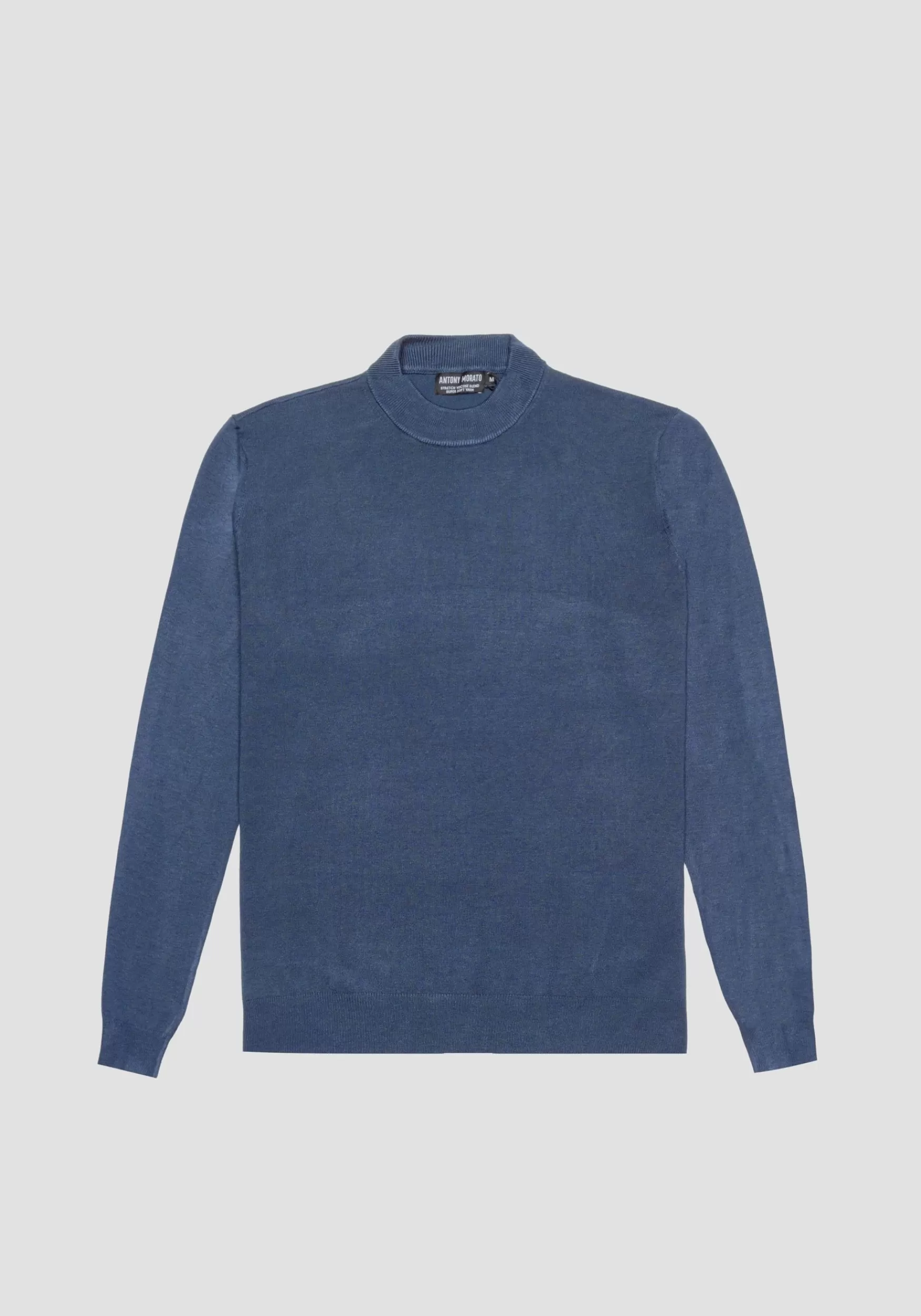 Cheap Antony Morato Pullover Regular Fit Aus Elastischem Viskosemischgarn Luftfahrt Blau