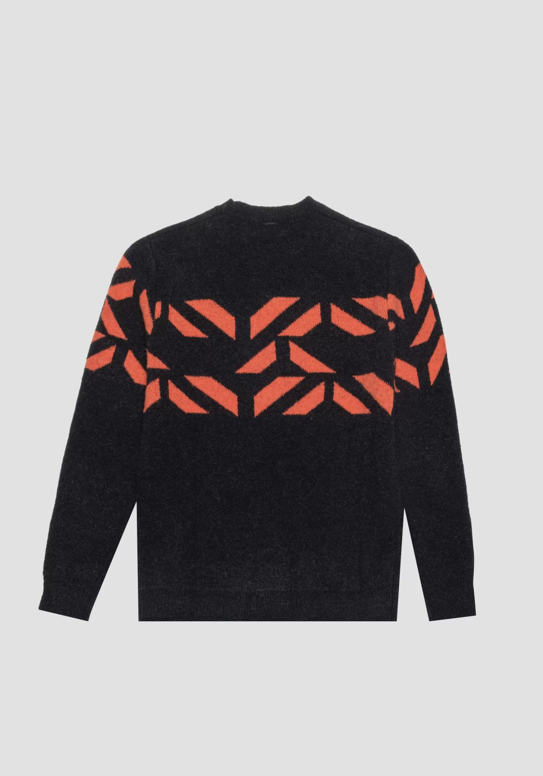 Outlet Antony Morato Pullover Regular Fit Aus Mohair-Mischgarn Mit Jacquard-Muster Orange