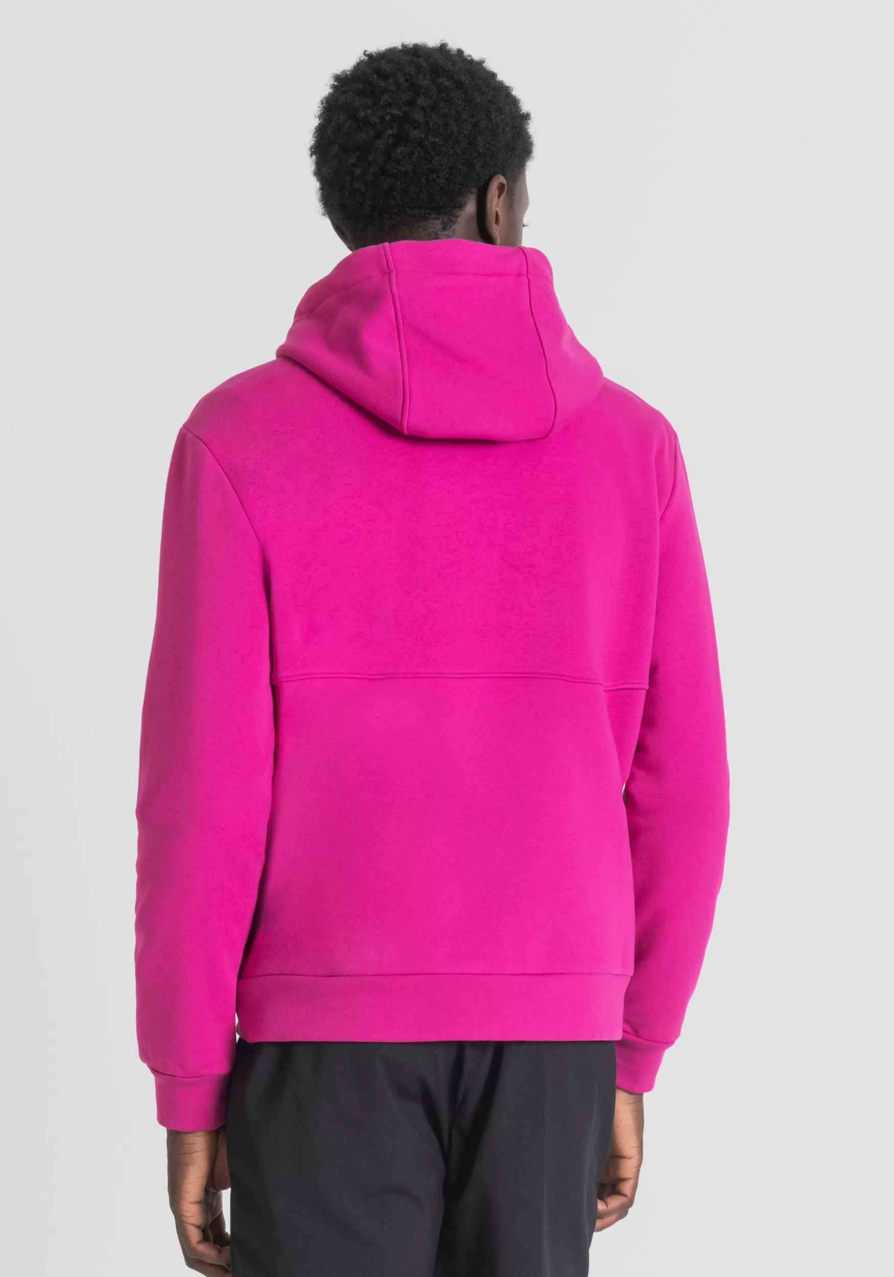 Sale Antony Morato Sweatshirt Regular Fit Aus Baumwollmischgewebe Mit Frontalem Logo Magenta