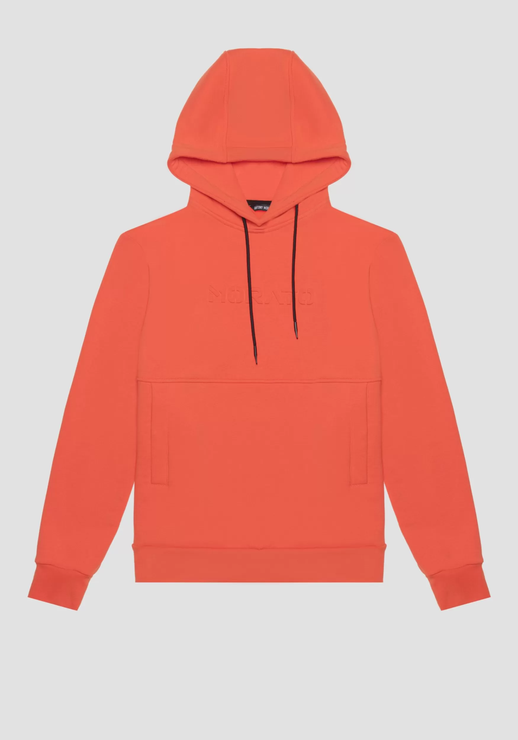 Best Antony Morato Sweatshirt Regular Fit Mit Kapuze Und Gepragtem Logo Orange