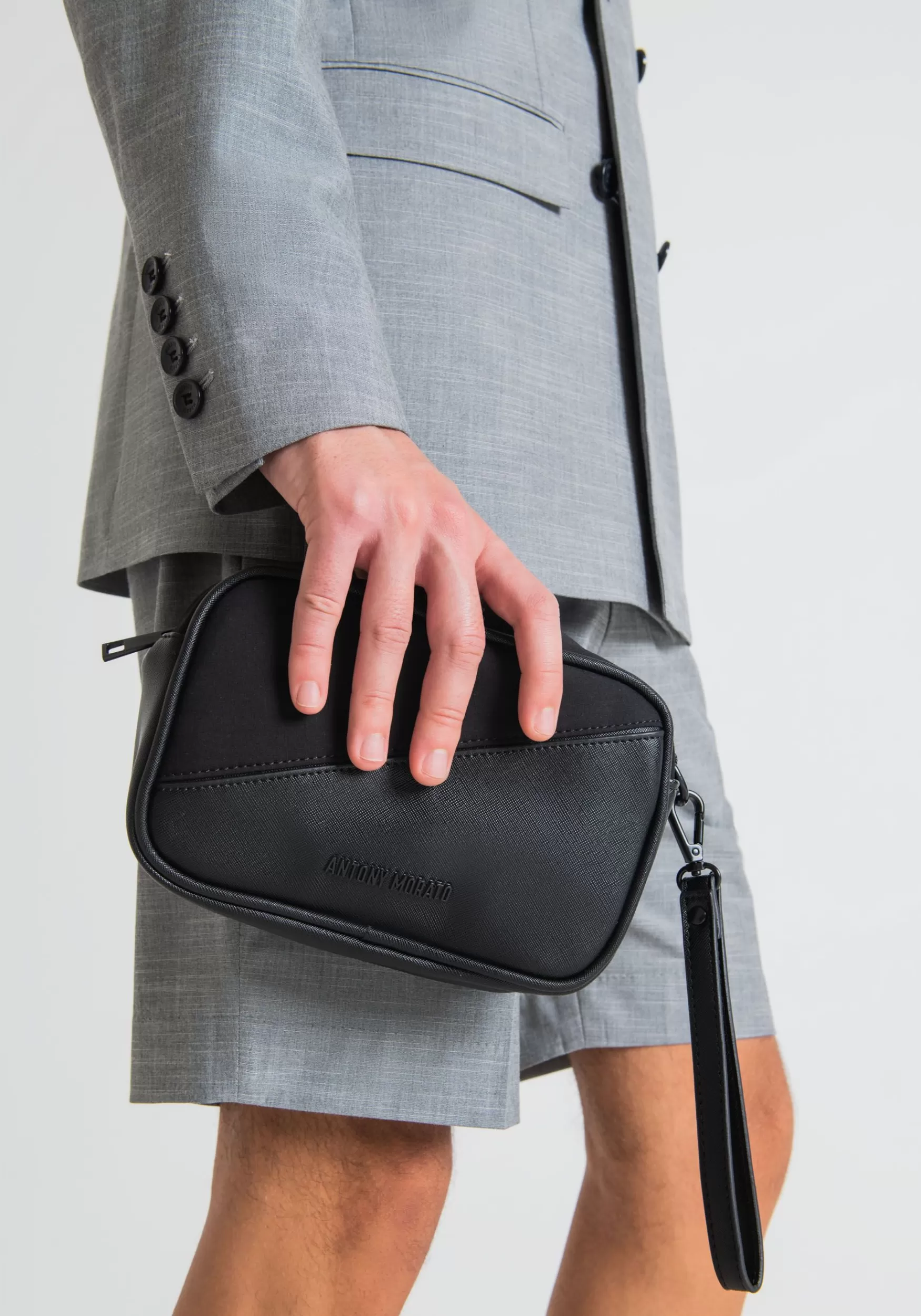 Best Antony Morato Tasche Aus Popeline Mit Kontrastierenden Details Aus Kunstleder Schwarz