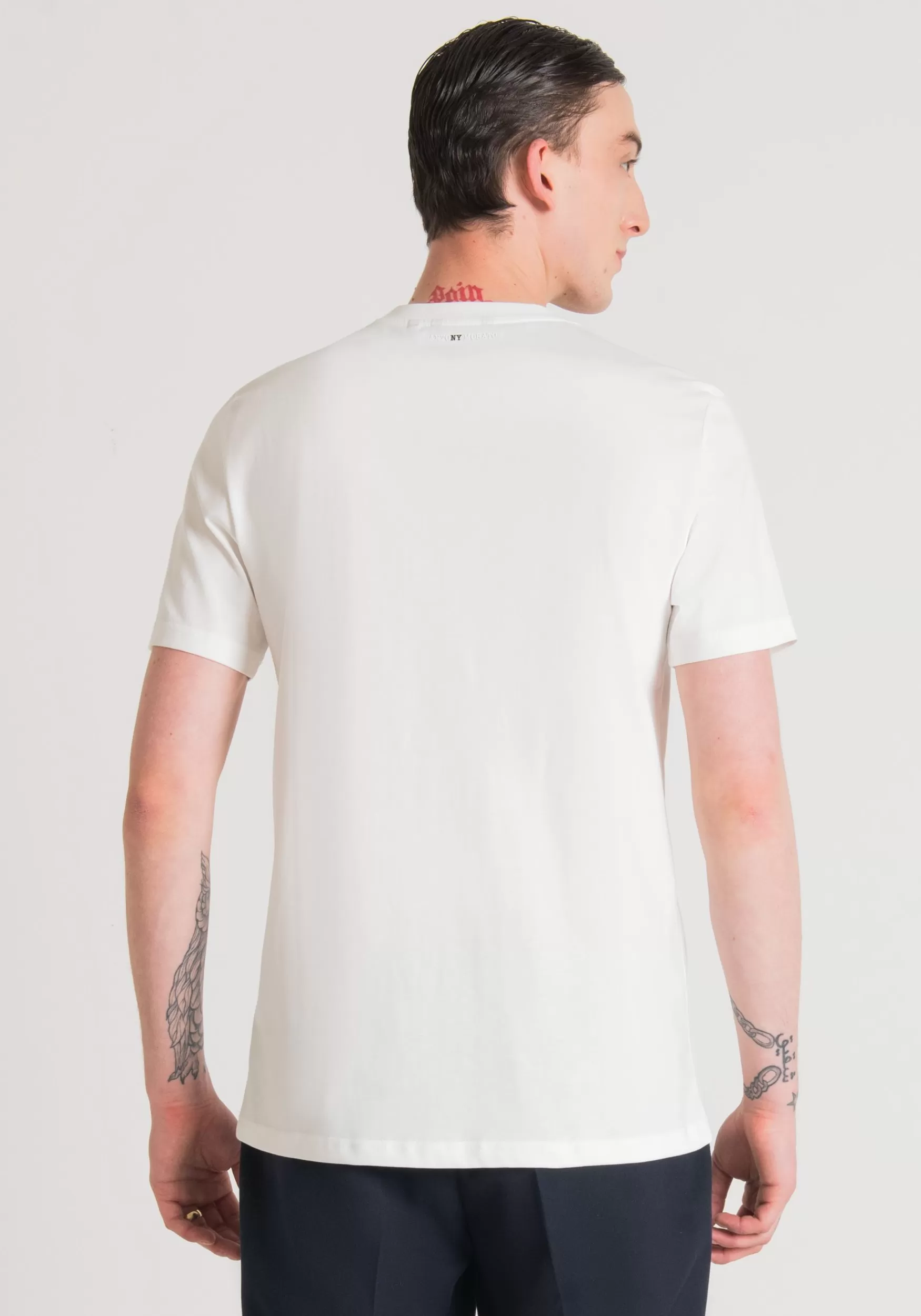 Flash Sale Antony Morato T-Shirt Regular Fit Aus 100 % Baumwolle Mit Print Freiheitsstatue Creme