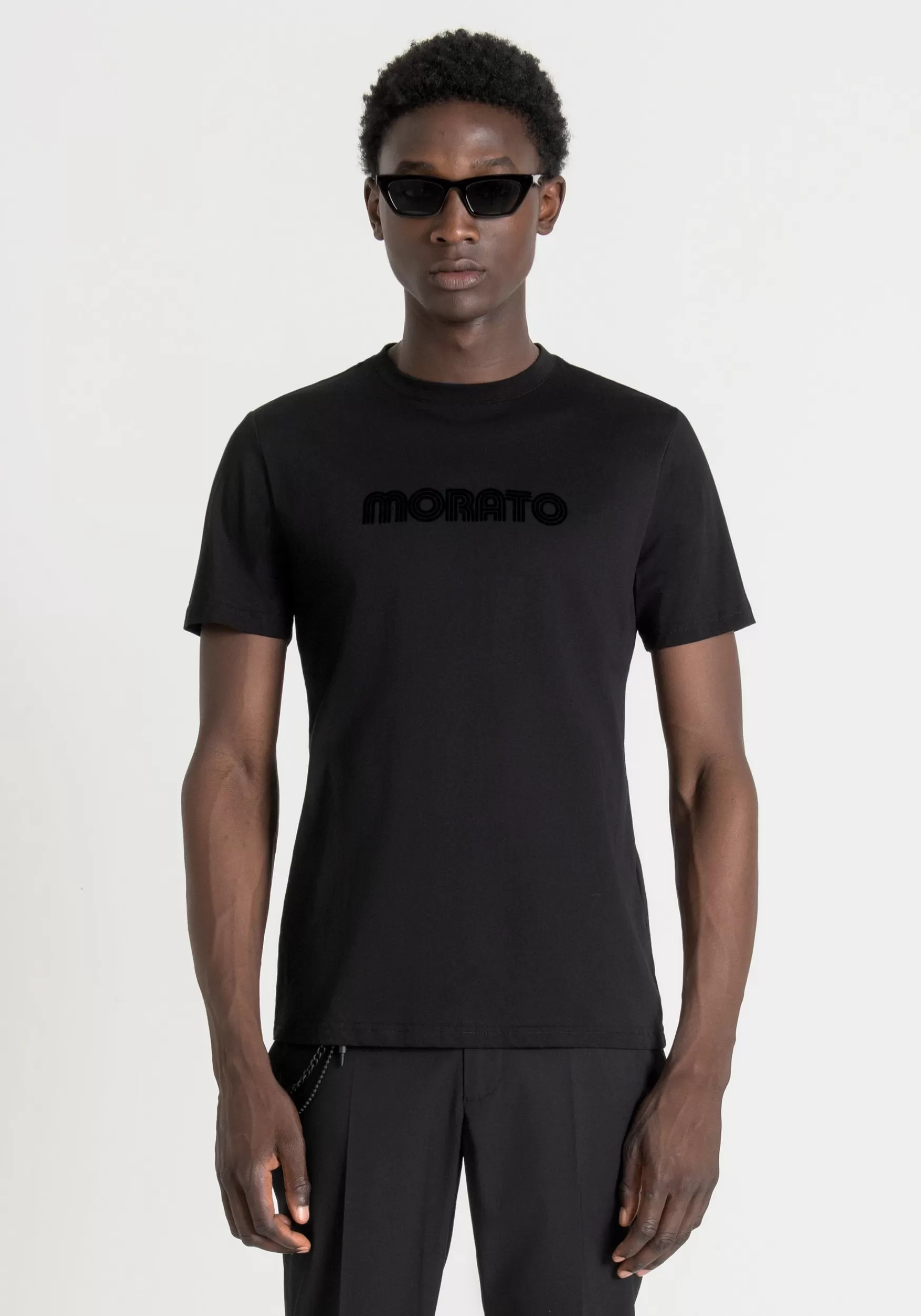 Discount Antony Morato T-Shirt Slim Fit Aus 100 % Baumwolle Mit Logoprint Schwarz